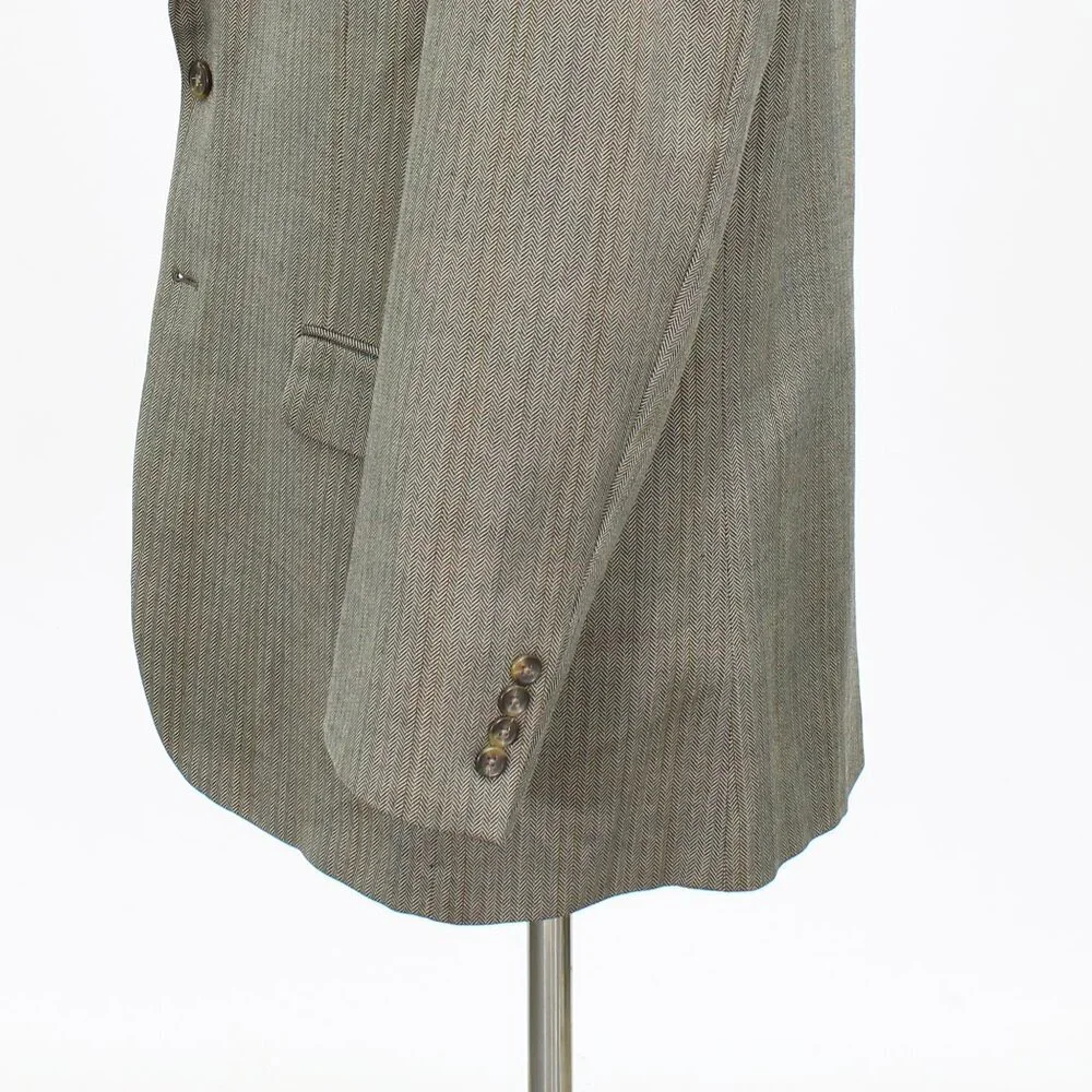 IZOD 44R Beige Check 2-Button Sport Coat Blazer Jacket G140